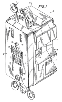 766特許の漏電ブレーカの外観を示す説明図